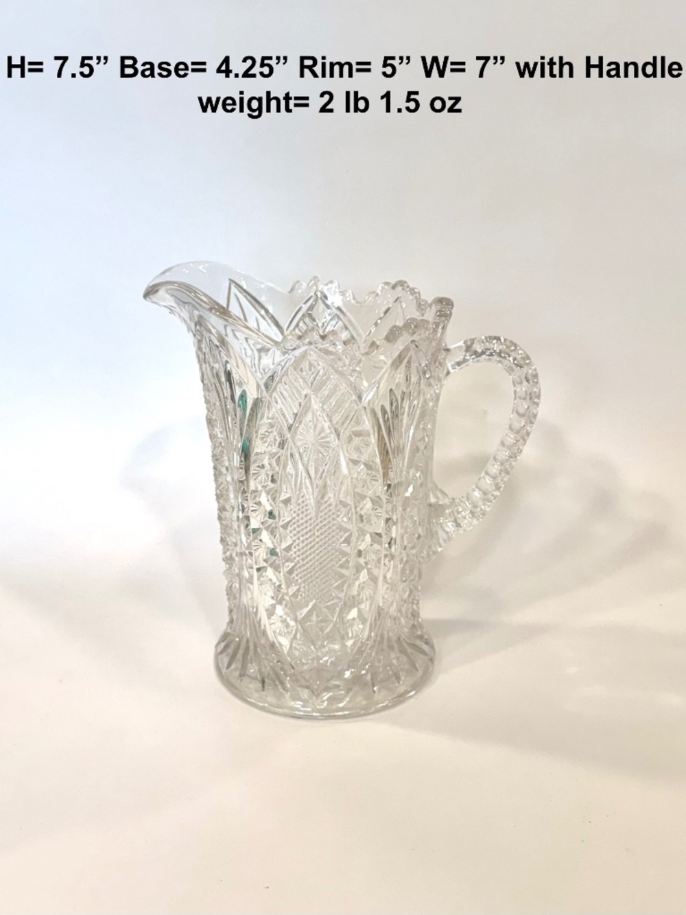 Antique 1907 Bryce Higbee EAPG Madora Glass Pitcher
